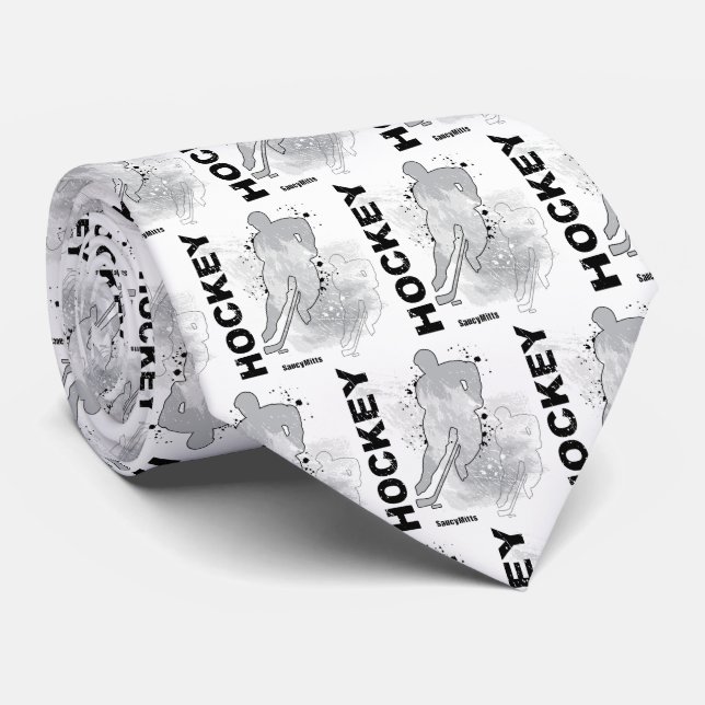 Gravata Gravação do jogador de hóquei em visão dupla (Rolled)