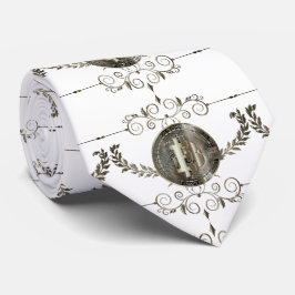 Gravata Gravador de Moeda Dourada Bitmoney