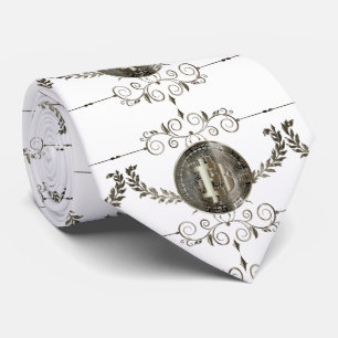 Gravata Gravador de Moeda Dourada Bitmoney