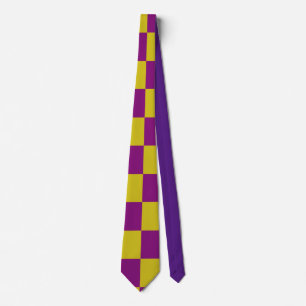 Gravata Gravador Roxo e Amarelo Coluna do Prato