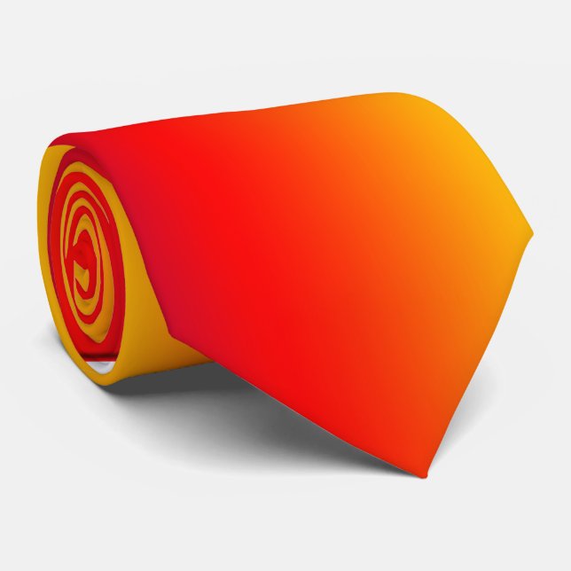 Gravata Gravata, laranja e amarelo, DIVERTIDO (Rolled)