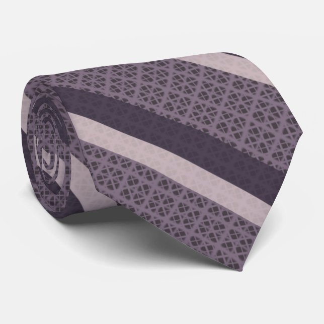 Gravata Grayish Pink Violet On A Dusty Plum Purple Grid (Rolled)