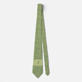Gravata Green Deixa Monograma Tie Gift para Pai, Marido
