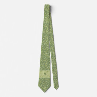 Gravata Green Deixa Monograma Tie Gift para Pai, Marido