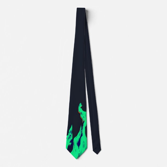 Gravata Green fire – Grünes Feuer – Flamme Flame Flames  (Frente)