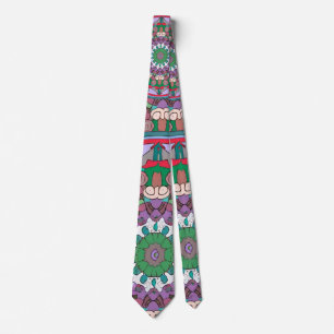 Gravata Green Mandala Neck Tie