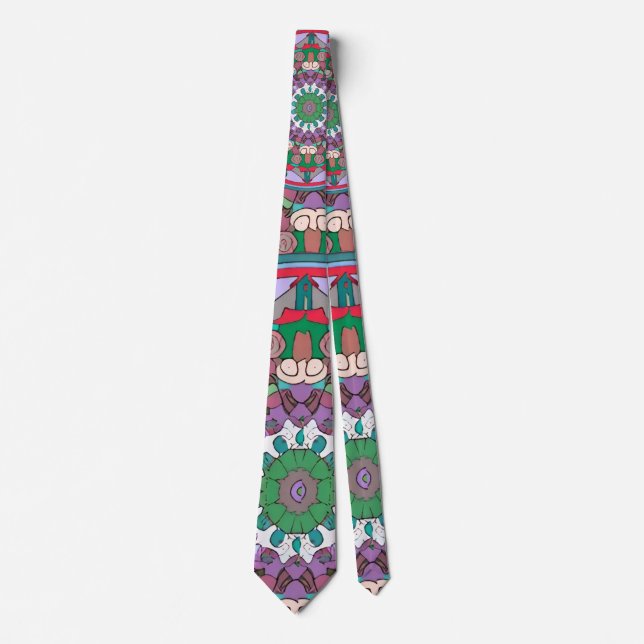 Gravata Green Mandala Neck Tie (Frente)
