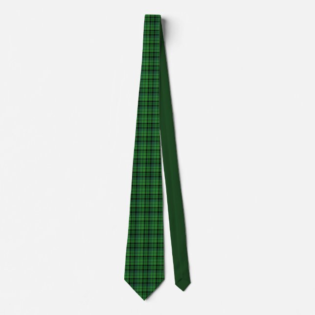 Gravata Green Plaid Neck Tie (Frente)