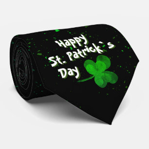 Gravata Green Shamrock Irish Happy Day, Rua feliz irlandes