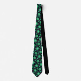 Gravata Green Starburst Neck Tie