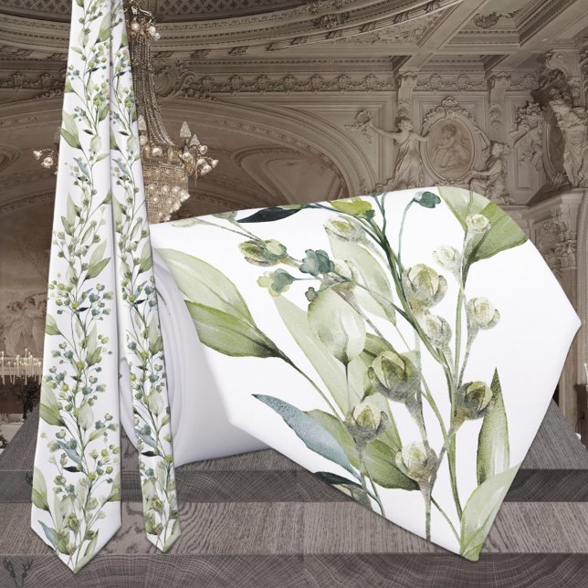 Gravata Greenery Eucalyptus Spray & Vines Nave (Criador carregado)