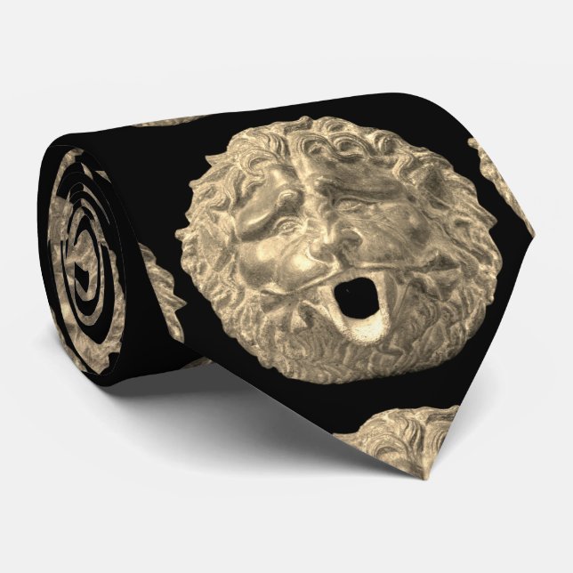 Gravata Grego - Rostos de Leão (Rolled)
