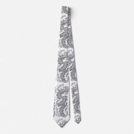 Gravata Grey and White Patterned Necktie
