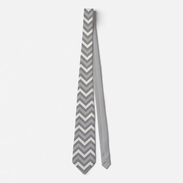 Gravata Grey Chevron (Frente)