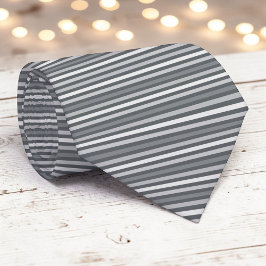 Gravata Grey Gray Color Stripes Necktie