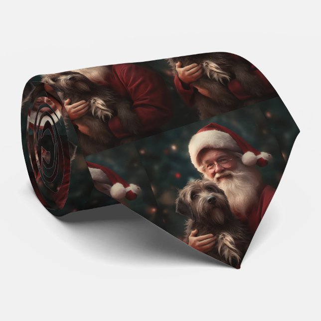 Gravata Grifão de Pontaria de Pelo Cabeludo Papai Noel Nat (Rolled)