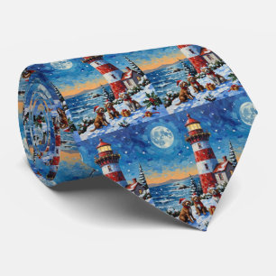 Gravata Griffon de Pontuação de Pelo Cabeludo Natal Farol