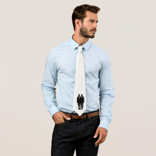 Gravata Groom e Groom Simples e Elegante