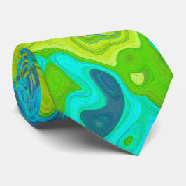 Gravata Groovy Chartreuse e Aquamarine