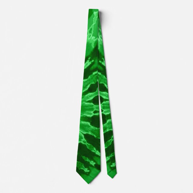 Gravata Groovy Green Spiral Tie Dye (Frente)