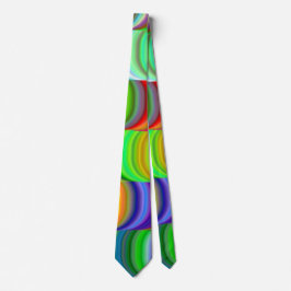 Gravata Groovy Rainbow Waves Design Tie