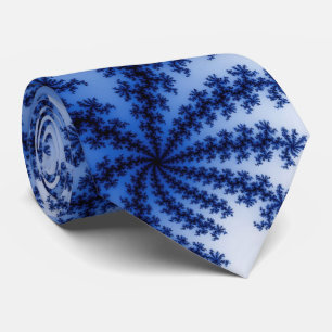 Gravata Groovy Retro Delft Blue Fractal Art