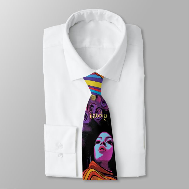 Gravata Groovy Retro Necktie (Amarrado)