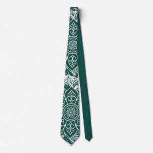 Gravata Grunge Mandalas Dark Green Tie
