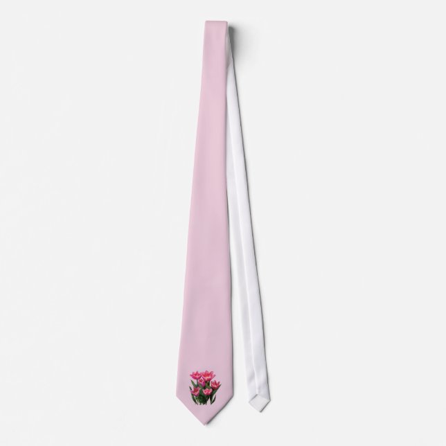 Gravata Grupo de Tulipas Rosa (Frente)