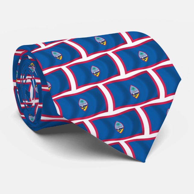 Gravata Guam Flag Tie (Rolled)