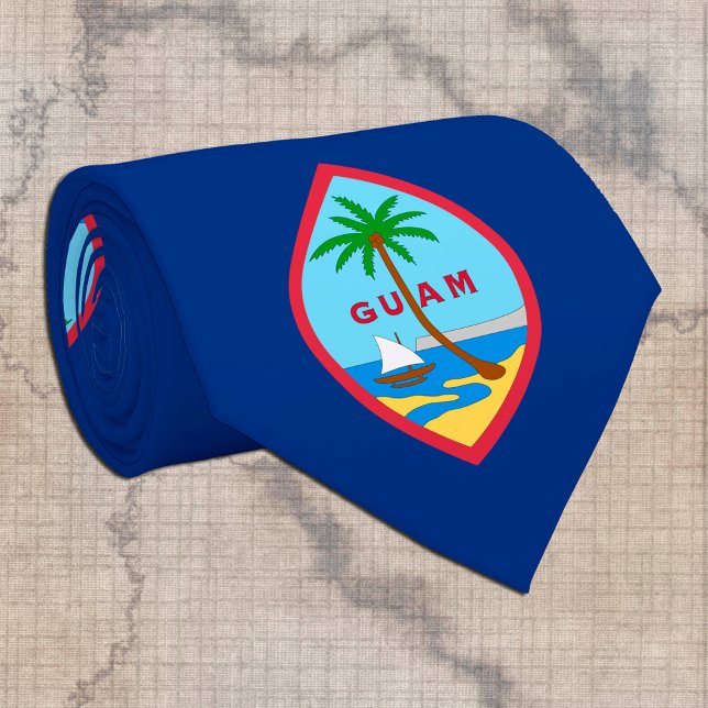 Gravata Guam Tie, moda de negócios EUA, Bandeira Guamanian (Criador carregado)