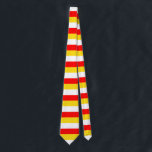 Gravata Guernsey flag stripes red yellow white pattern Nor<br><div class="desc">Guernsey flag stripes red yellow white pattern Normandy United Kingdom</div>