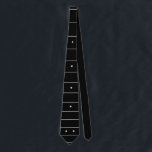Gravata Guitarra Fretboard no guitarrista feito sob<br><div class="desc">presente da novidade para um guitarrista; branco no preto</div>