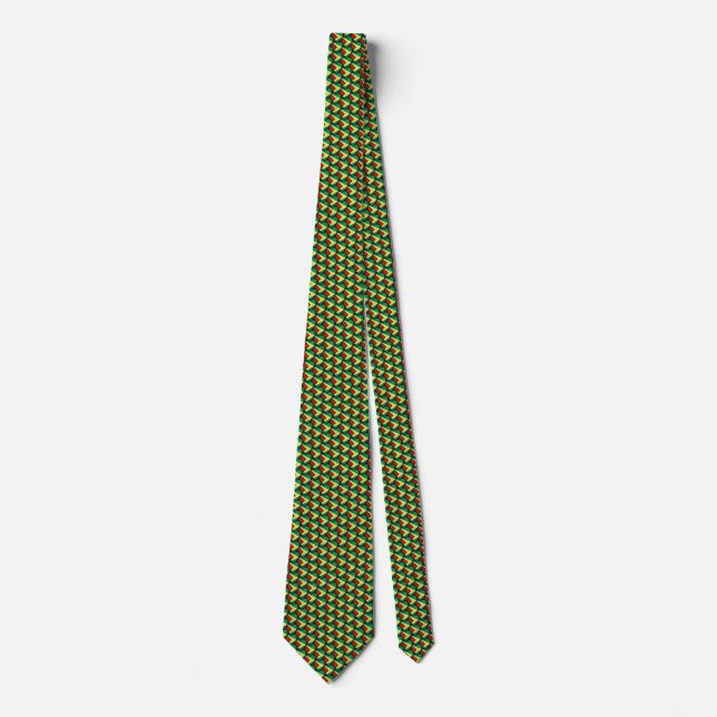 Gravata Guyana Flag Hearts Tie (Frente)