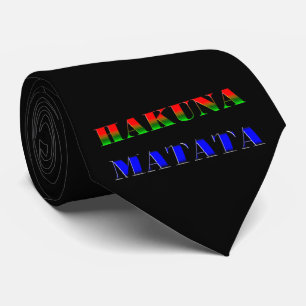 Gravata Hakuna Matata/frase africana para de "o presente