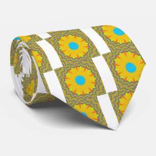 Gravata Hakuna Matata - pintura de óleo amarelo ouro