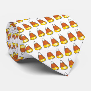 Gravata Halloween Ação de Graças Candy Corn Necktie