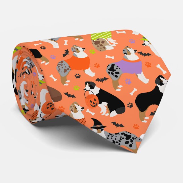 Gravata Halloween Australian Shepherd (Rolled)