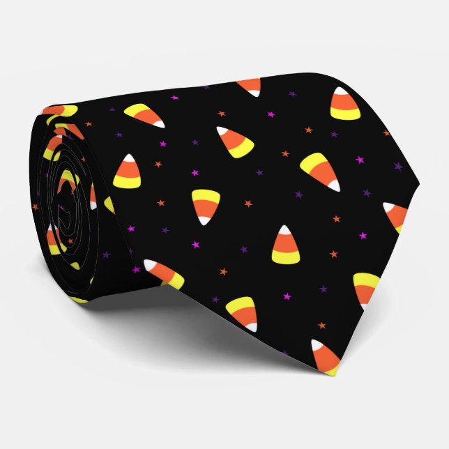 Gravata Halloween Candy Corn Pattern (Rolled)