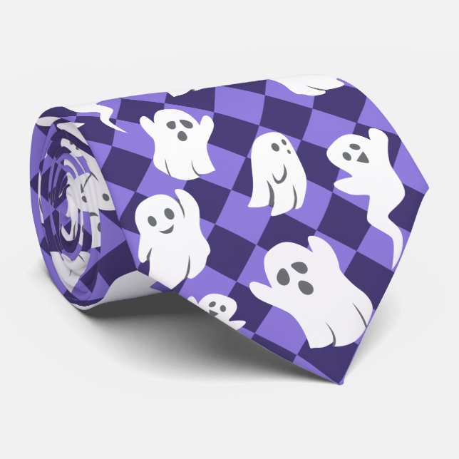 Gravata Halloween Ghosts (Rolled)