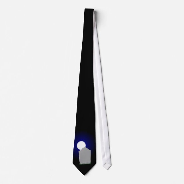 Gravata Halloween Moon e Tombstone Tie (Frente)