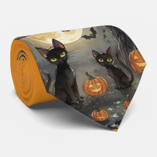 Gravata Halloween,O Gato da Bruxa e Seus Amigos de Pânico