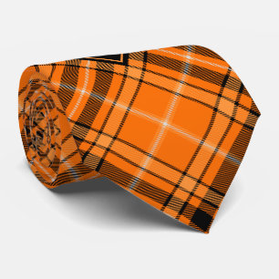 Gravata Halloween Orange Tartan
