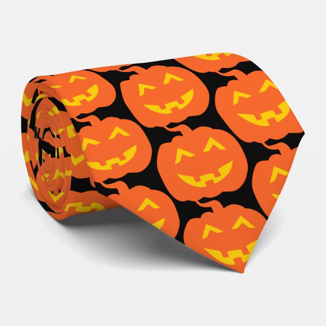 Gravata Halloween Pumpkin Tie (Rolled)
