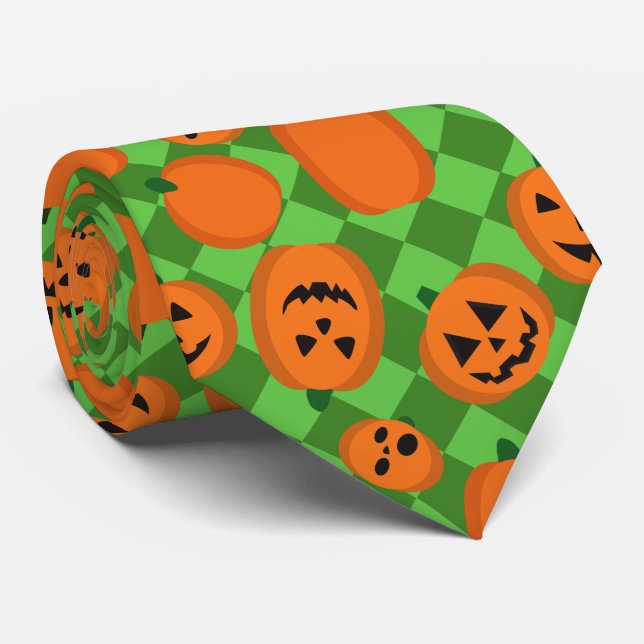 Gravata Halloween Pumpkins (Rolled)