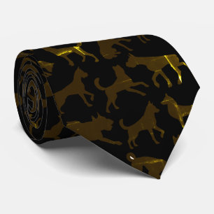 Gravata HAMbyWG - Vintage Look Dogs em preto