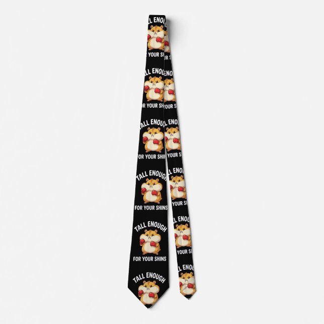 Gravata Hamster Engraçado de Boxe Alto o Suficiente para s (Frente)