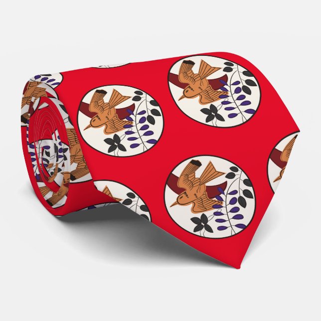 Gravata Hanafuda "Fuji-ni-hotogisu" (Rolled)