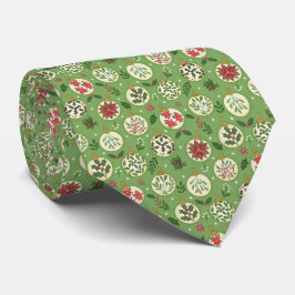 Gravata Hand Drawn Christmas Ornaments Neck Tie