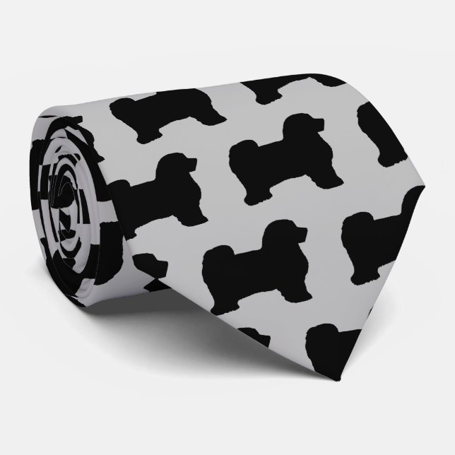 Gravata Havanese Dog Silhouette (Rolled)